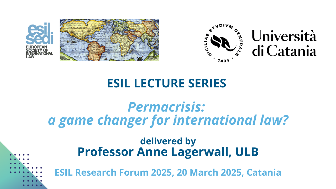 ESIL Lectures - Cover A. Lagerwall ESIL RF Catania 2025